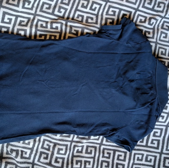 NWOT A&F navy blue polo shirt S - Picture 2 of 5
